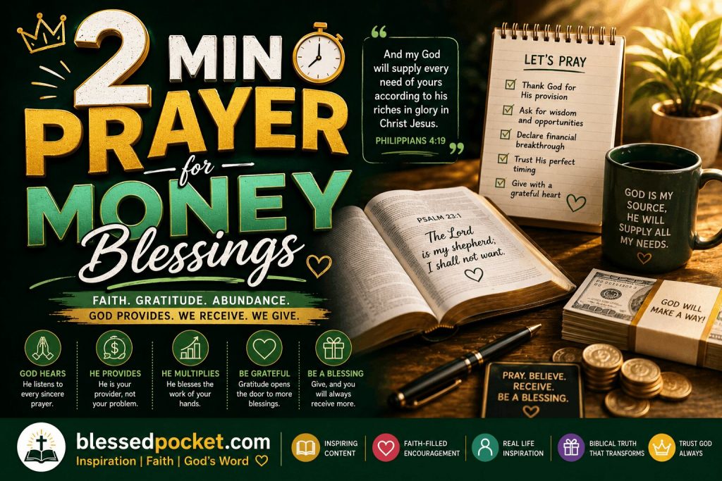 2 min prayers for money blessings