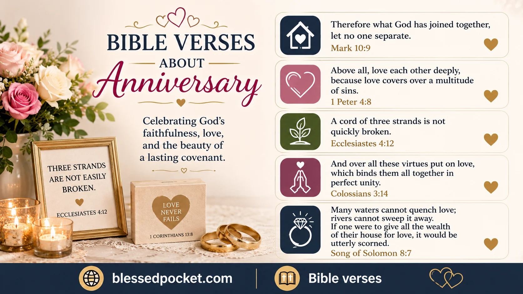 50 Beautiful Bible Verses About Anniversary: Celebrating Love, Commitment & God’s Faithfulness 💍🙏