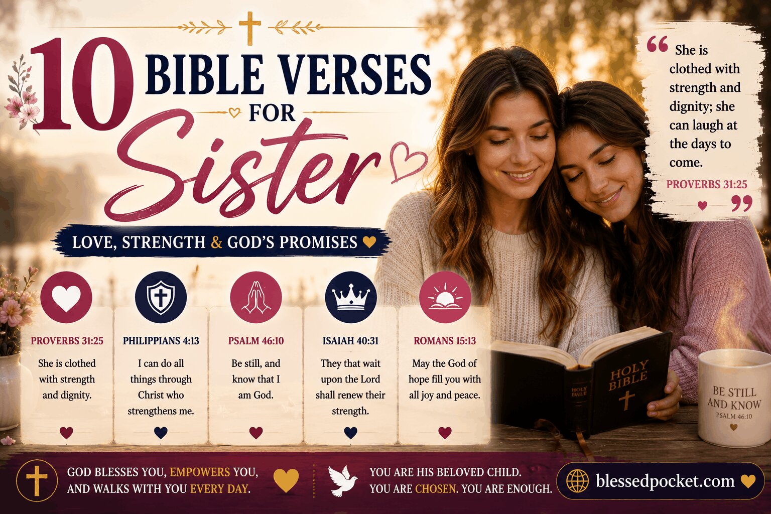 10 Bible Verses for Sister: Scriptures to Celebrate, Strengthen, and Bless Her
