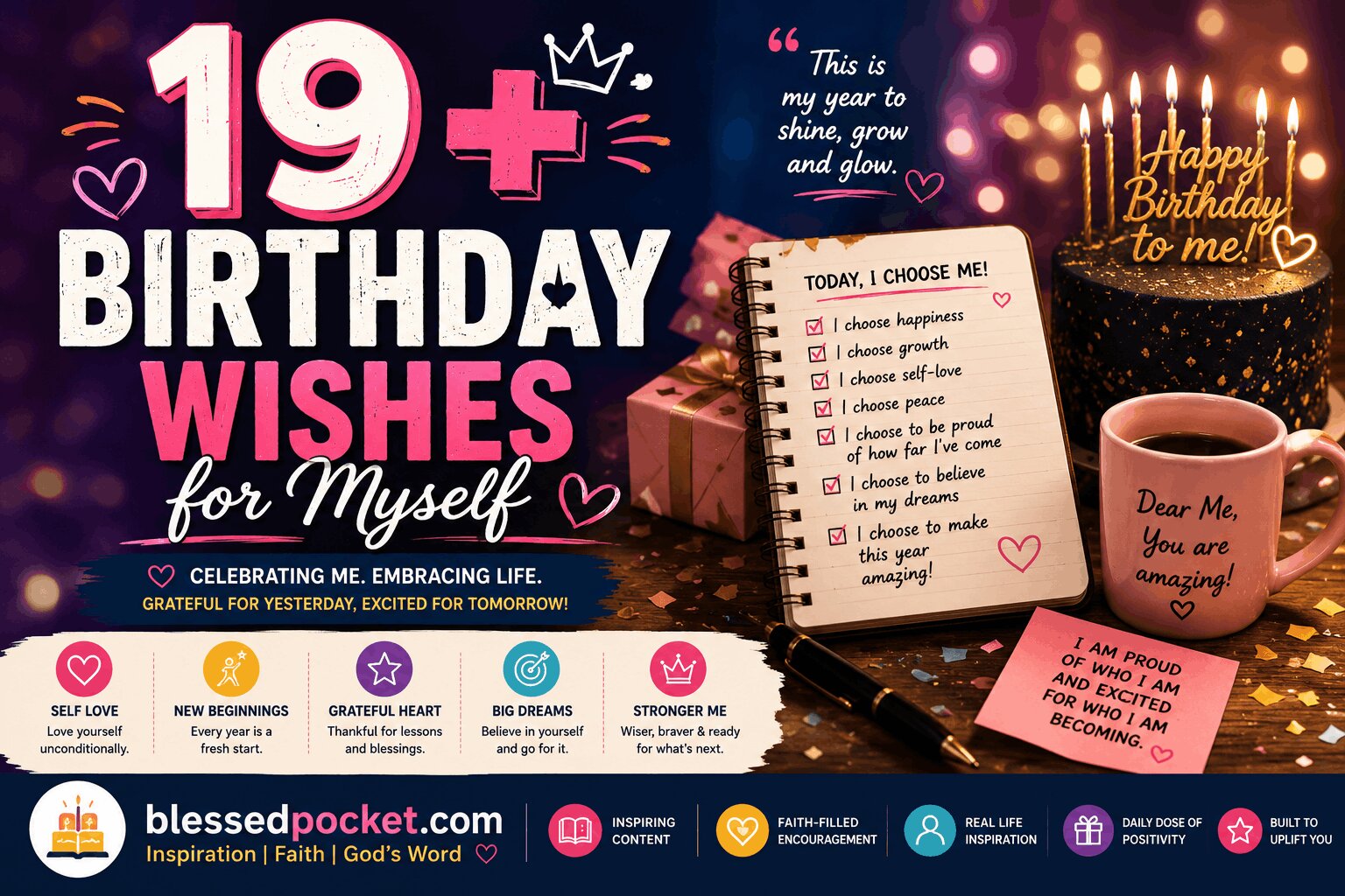 50 Soul-Nourishing Birthday Wishes for Myself to Celebrate, Heal & Embrace Another Year