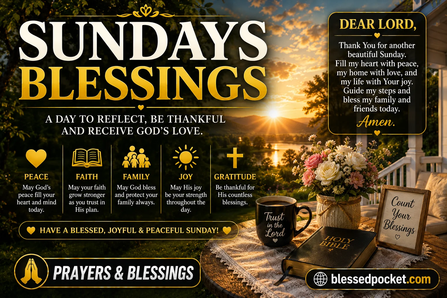 75+ Good Morning Sunday Blessings to Fill Your Day With Faith, Peace, and Joy