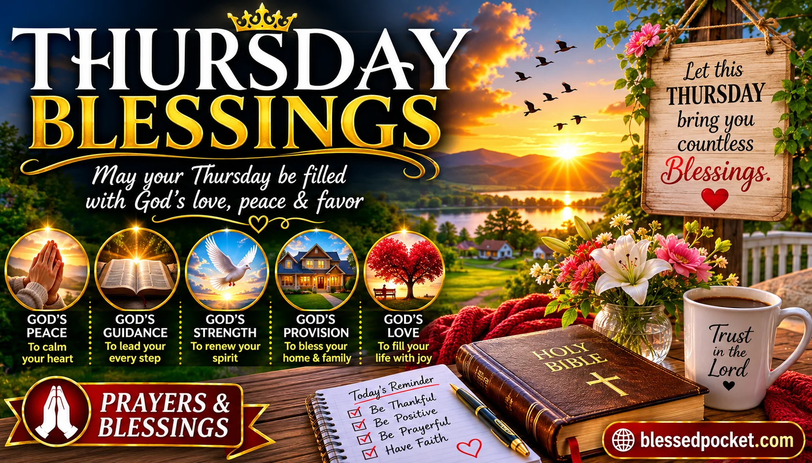 50 Beautiful Thursday Blessings to Fill Your Heart with Gratitude, Hope & Peace 🌿🙏