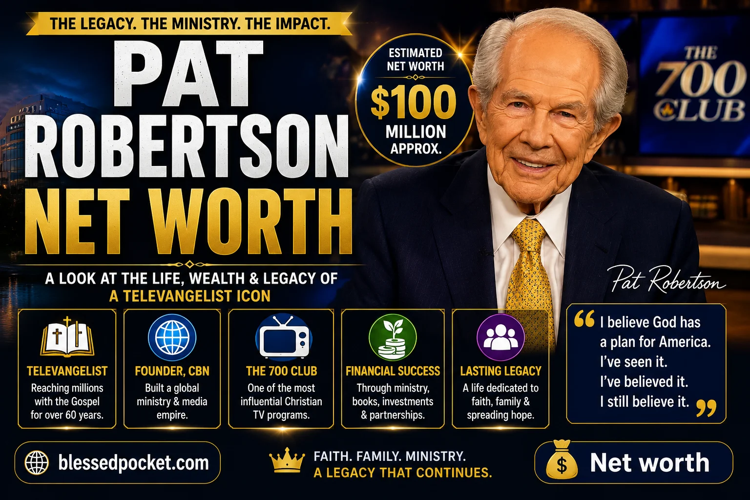 Pat Robertson Net Worth: How a Televangelist Built a $100 Million Empire