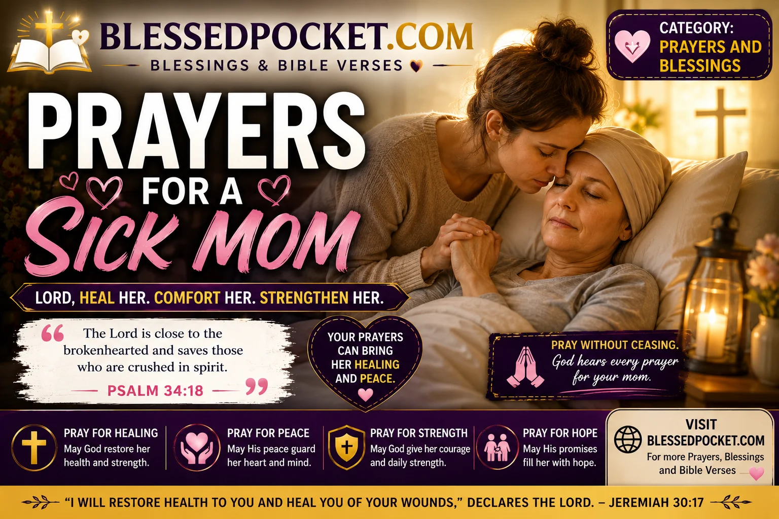 40 Comforting Prayers for a Sick Mom to Bring Healing, Strength & Peace 🙏💖