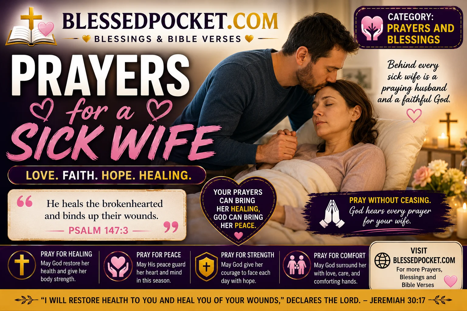 40 Tender Prayers for a Sick Wife to Bring Healing, Comfort & Strength 🙏💖
