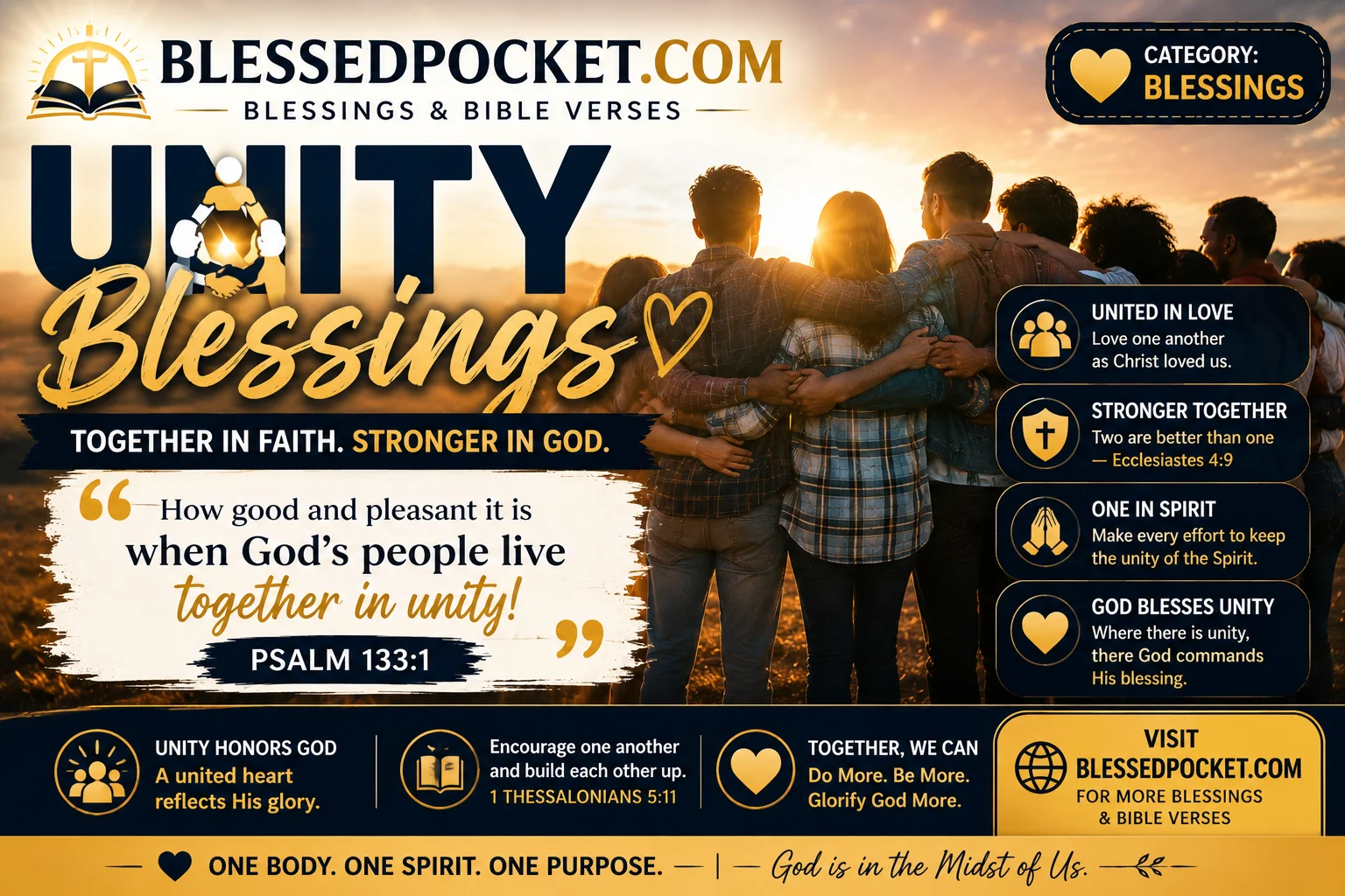 35 Powerful Unity Blessings to Bring People Together in Love, Faith & Harmony 🤝🙏